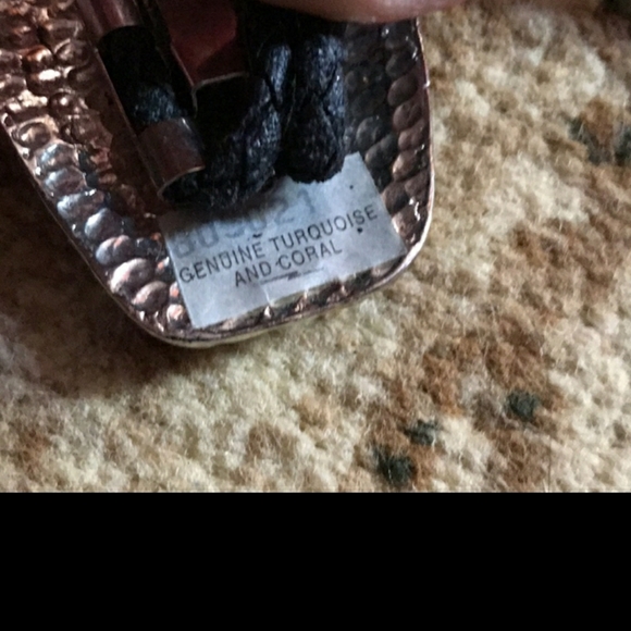 Geniune turquoise and coral Bolo tie - Picture 2 of 6